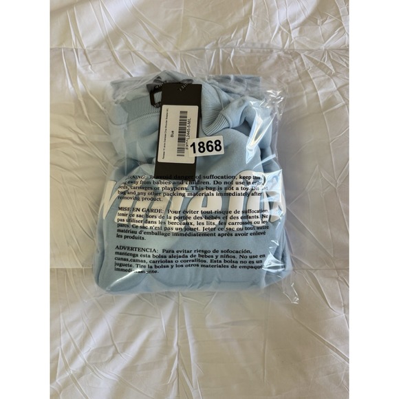 White Fox Boutique Light Blue 'whitefox' Logo Crewneck Sweatshirt - Picture 9 of 9